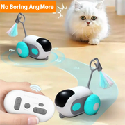 Turbo Tailcat Toy for Cats – Interactive Smart Remote Control & Self-Driving Chase Toy with Feather Accessories