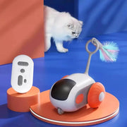 Turbo Tailcat Toy for Cats – Interactive Smart Remote Control & Self-Driving Chase Toy with Feather Accessories