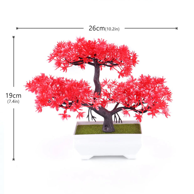 Artificial Bonsai Tree – Small Potted Simulation Plant for Table Decoration, Home, Hotel & Garden Decor