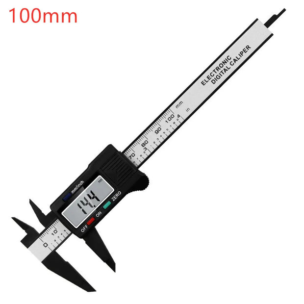 Digital Vernier Caliper - 0-150mm Plastic Measuring Tool with LCD Display