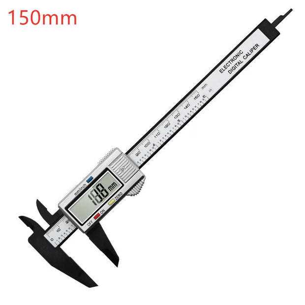 Digital Vernier Caliper - 0-150mm Plastic Measuring Tool with LCD Display