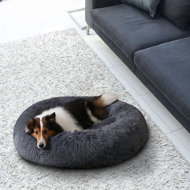 Breathable Donut Shaped Pet Bed – Cozy Round Cushion for Cats and Dogs