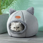 Breathable Removable Cat Bed - Winter Warm Cat House with Non-Slip Bottom