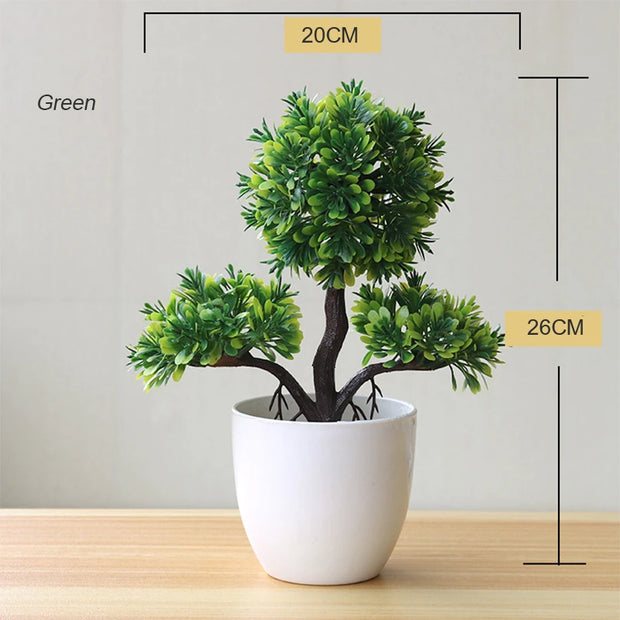 Artificial Bonsai Tree – Small Potted Simulation Plant for Table Decoration, Home, Hotel & Garden Decor