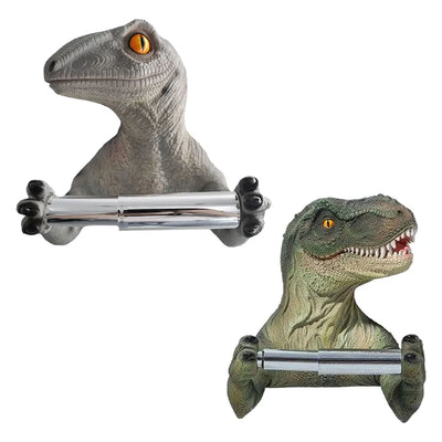 Dinosaur Toilet Paper Holder - Wall Mounted Resin Bathroom Storage