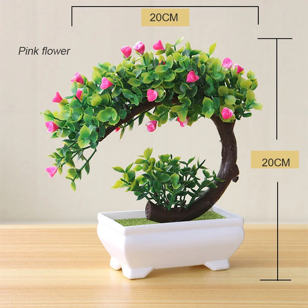 Artificial Bonsai Tree – Small Potted Simulation Plant for Table Decoration, Home, Hotel & Garden Decor