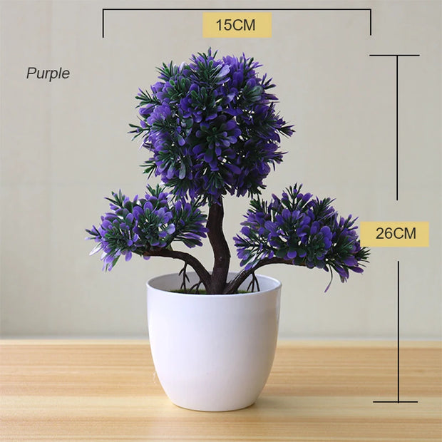 Artificial Bonsai Tree – Small Potted Simulation Plant for Table Decoration, Home, Hotel & Garden Decor