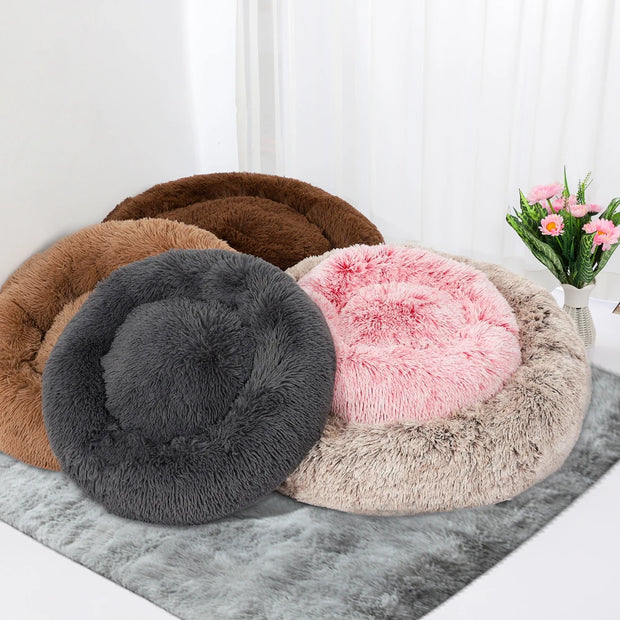 Breathable Donut Shaped Pet Bed – Cozy Round Cushion for Cats and Dogs