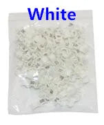 Bird Clip Rings - 100 Pcs Plastic Foot Rings for Small Birds, Multiple Sizes and Colors