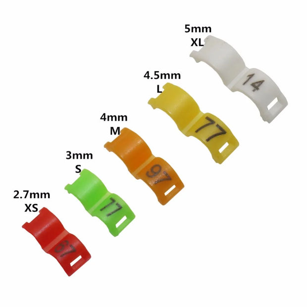 Bird Clip Rings - 100 Pcs Plastic Foot Rings for Small Birds, Multiple Sizes and Colors