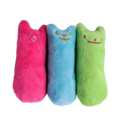 Interactive Teeth Grinding Catnip Toy – Plush Chew Toy for Cats and Kittens