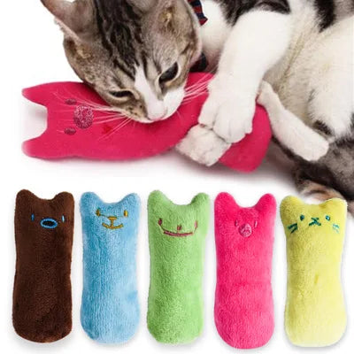 Interactive Teeth Grinding Catnip Toy – Plush Chew Toy for Cats and Kittens