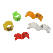 Bird Clip Rings - 100 Pcs Plastic Foot Rings for Small Birds, Multiple Sizes and Colors