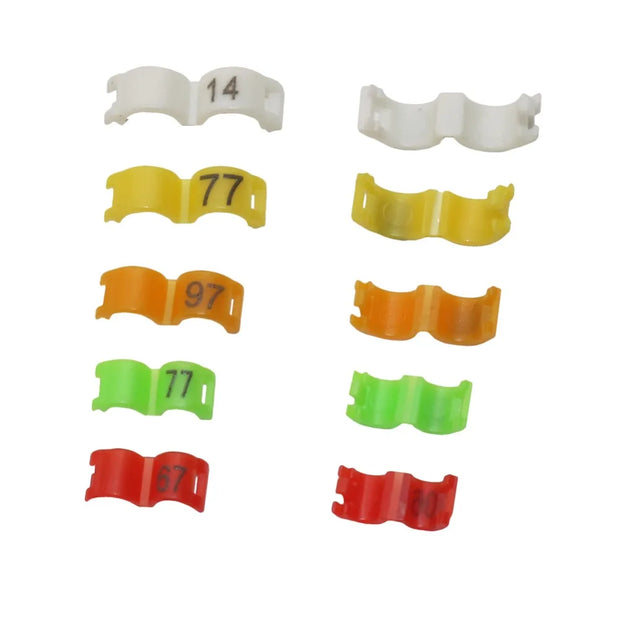 Bird Clip Rings - 100 Pcs Plastic Foot Rings for Small Birds, Multiple Sizes and Colors