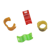 Bird Clip Rings - 100 Pcs Plastic Foot Rings for Small Birds, Multiple Sizes and Colors