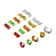 Bird Clip Rings - 100 Pcs Plastic Foot Rings for Small Birds, Multiple Sizes and Colors