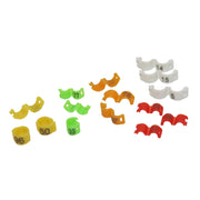 Bird Clip Rings - 100 Pcs Plastic Foot Rings for Small Birds, Multiple Sizes and Colors