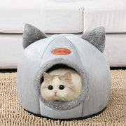 Breathable Removable Cat Bed - Winter Warm Cat House with Non-Slip Bottom