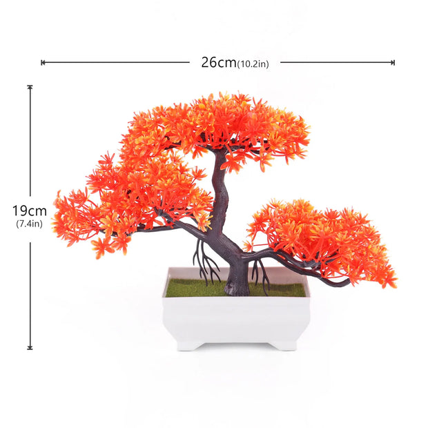 Artificial Bonsai Tree – Small Potted Simulation Plant for Table Decoration, Home, Hotel & Garden Decor