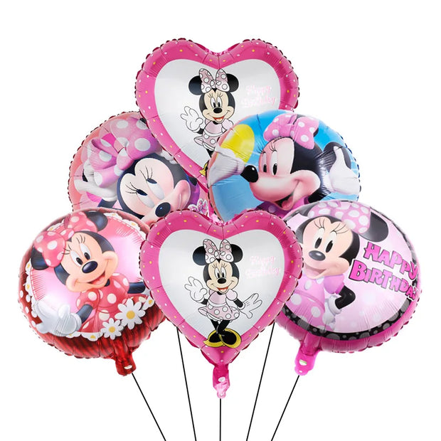 Minnie Mouse Birthday Party Supplies – Disposable Tableware, Balloons, Cups, Plates, Tablecloth, Baby Shower Decorations