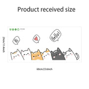 1PC  Sartoon Cute Cat Stickers For Decorating Bedroom Wardrobe Doors, With Waterproof Self-adhesive Stickers