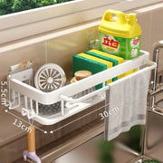 Aluminum Sink Drain Rack - Kitchen Organizer for Sponge, Soap & Faucet Storage | Anti-Rust & Space-Saving Shelf by Luxe Home & Pet Co.