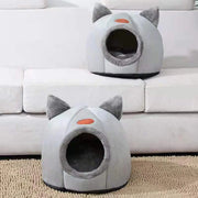 Breathable Removable Cat Bed - Winter Warm Cat House with Non-Slip Bottom