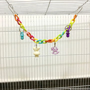 Colorful Acrylic Bird Swing Toy – Chewing &amp; Training Play for Parrots and Cockatiels