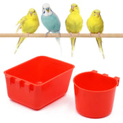 Bird Feeder Cup – Stainless Steel Hanging Feeding Box for Birds, Pigeons, Parrots, and More