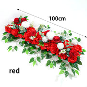 100cm DIY Wedding Flower Wall Decor – Silk Peony & Rose Artificial Flower Arrangement for Backdrop, Arch Decoration