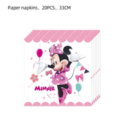 Minnie Mouse Birthday Party Supplies – Disposable Tableware, Balloons, Cups, Plates, Tablecloth, Baby Shower Decorations