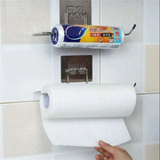 Stainless Steel Kitchen Paper Towel Holder – Self-Adhesive, Rotatable, No Drilling