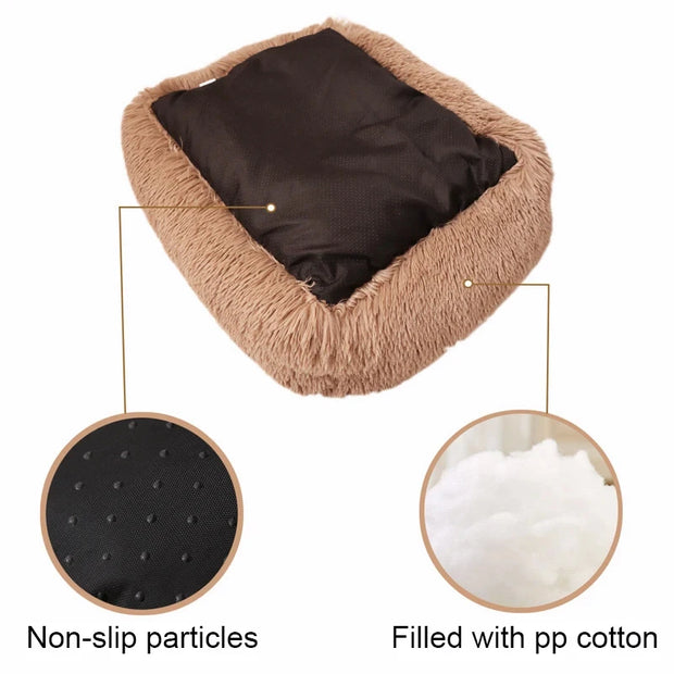 Comfortable Plush Dog Bed - Breathable, Soft & Portable Pet Sofa (XS/S/M/L)