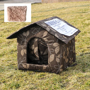 Outdoor Waterproof Cat House – Foldable Oxford Fabric Shelter for Stray Cats & Small Dogs