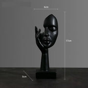 Resin Abstract Mask Statue – European Miniature Figurine for Home, Office, Study, Desk Decor Gift