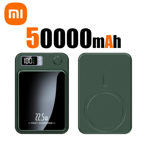 Xiaomi Mijia 100,000mAh Magnetic Qi Wireless Charger Power Bank – 22.5W Fast Charging for iPhone, Samsung, Huawei