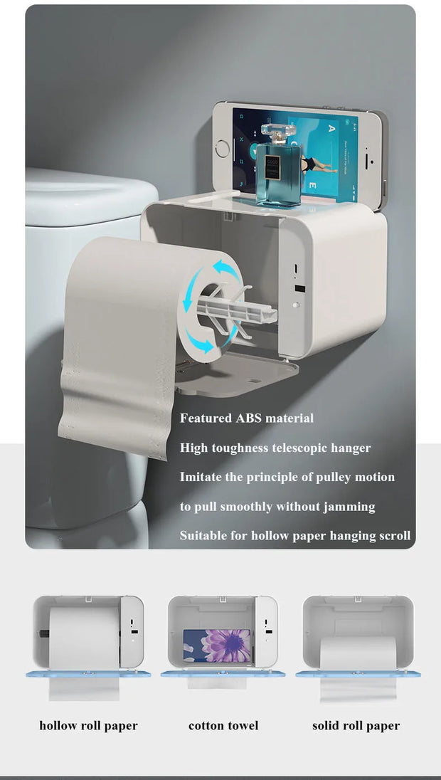 Intelligent Induction Tissue Box - Automatic Electric Toilet Paper Dispenser