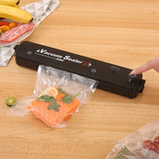 220V/110V Vacuum Sealer Packaging Machine with 10 Free Vacuum Bags - Household Black Food Sealer