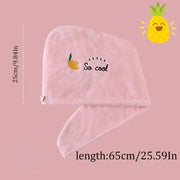 Dry Hair Towel – Soft Coral Fleece, Quick Absorbing, Button Design for Easy Wear