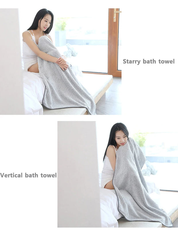 100% Bamboo Fiber Thickened Woven Towel – Soft, Absorbent, Durable, Ideal for Spa, Bath, and Gym Use