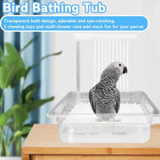 Parrot Bird Bath Tub - Automatic Circulating Water Shower for Birds