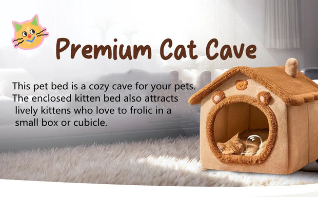 Cozy Cotton Pet House - Warm Indoor Bed for Cats and Dogs