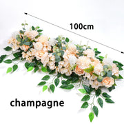 100cm DIY Wedding Flower Wall Decor – Silk Peony & Rose Artificial Flower Arrangement for Backdrop, Arch Decoration