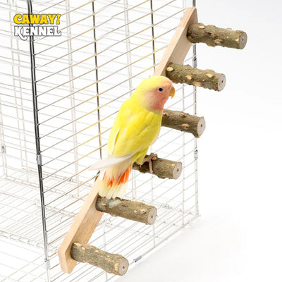 Pet Bird Steps - Wooden Bird Perch Ladder for Cage Accessory