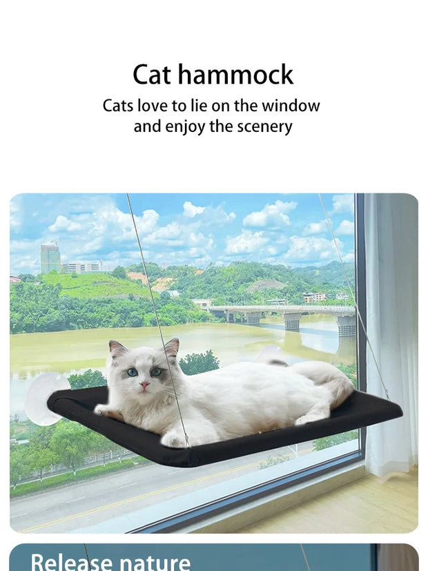 Suction Cup Hanging Cat Nest - Space-Saving Breathable Cat Bed