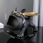 BulldogFigurine Dog Statue Storage Box – Resin Animal Ornament, Home Decor, Puppy Sculpture