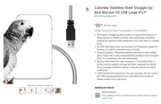 Colorday Snuggle-Up Electric Bird Heater - 5V USB Bird Cage Warmer for Parrots, Cockatiels, and Small Birds
