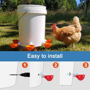 Automatic Chicken Water Feeder – High-Quality Plastic Water Cups for Chickens, Ducks, Quails, and More (4-Pack)