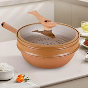 Ceramic Wok with Lid – Non-Stick, Multi-Functional Cooking Pan