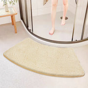 Microfiber Curved Bath Mat for Shower Rooms and Bathtubs